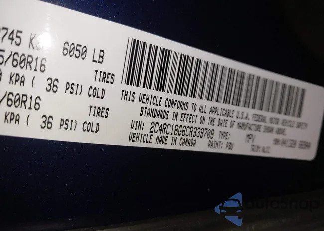 2C4RC1BG6CR339709: 43711093