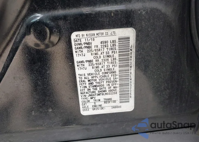 JN8AT2MT8LW032258: 43711339