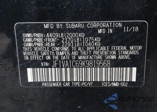 JF1VA1C69K9819568: 43711349