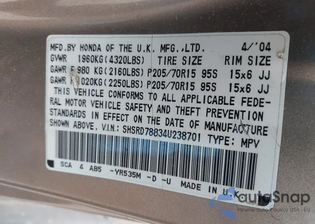 SHSRD78834U238701: 43711383