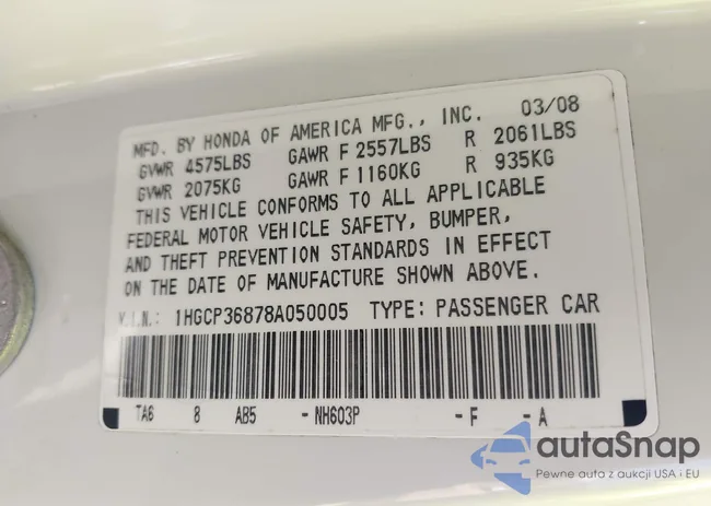 1HGCS22818A011084: 43711384