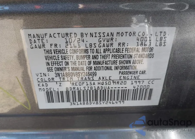 3N1AB8DV8SY246499: 43710850