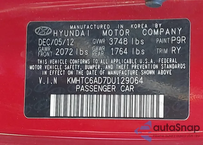 KMHTC6AD7DU129064: 43712061