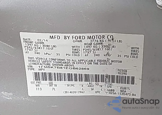 1FM5K7B81EGB62869: 43712094