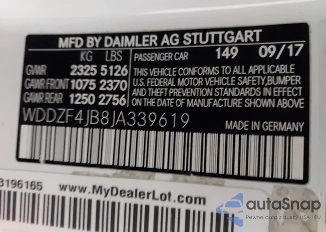 WDDZF4JB8JA339619: 43712119