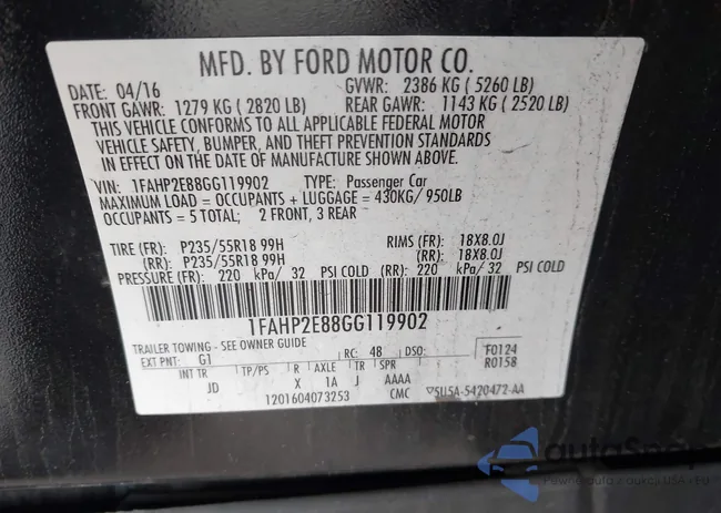 1FAHP2E88GG119902: 43712150