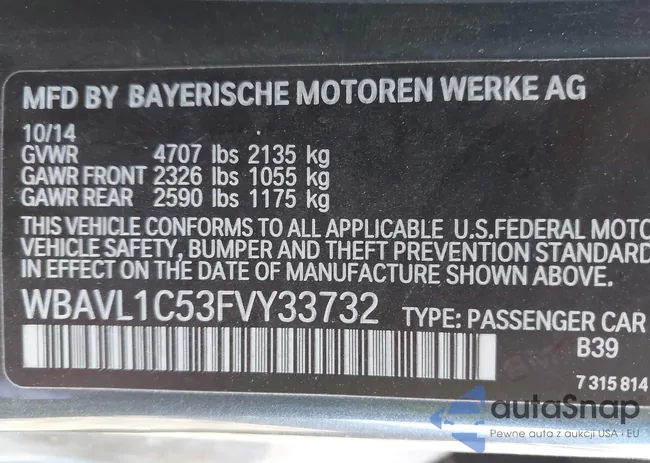 WBAVL1C53FVY33732: 43712254