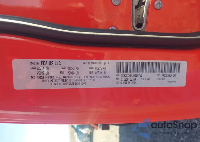 2C3CDXHGXJH196753: 43712256