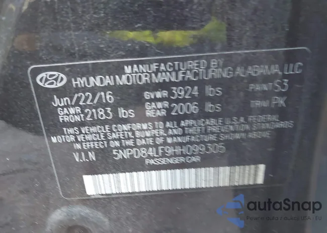 5NPD84LF9HH099305: 43712347