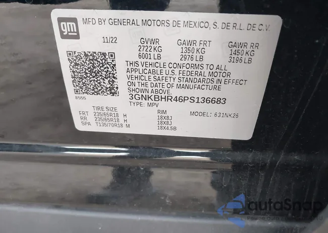 3GNKBHR46PS136683: 43712384