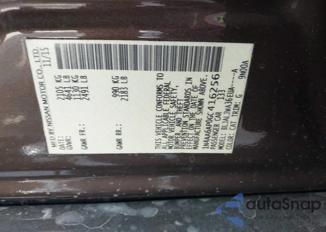 1N4AA6AP0GC416256: 43712423