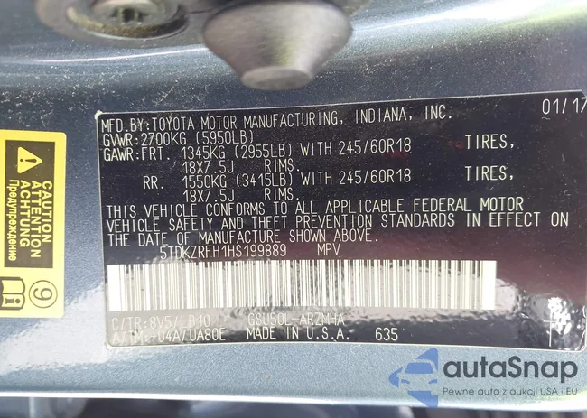 5TDKZRFH1HS199889: 43712500