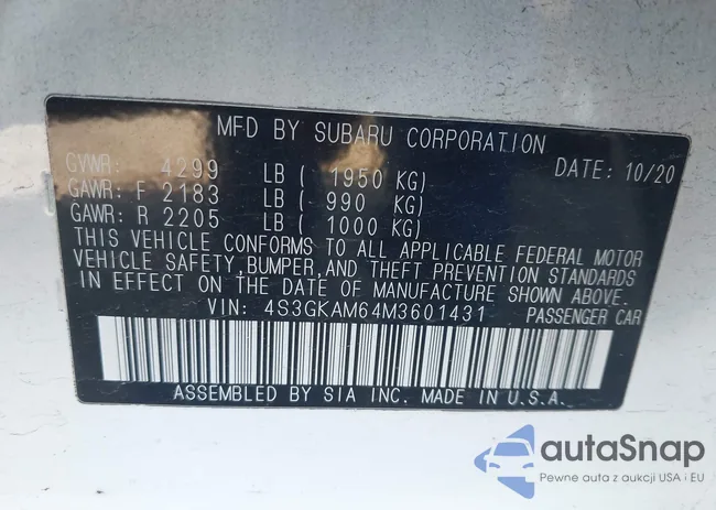 4S3GKAM64M3601431: 43712552