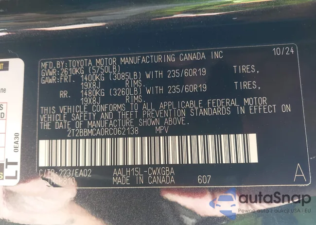 2T2BBMCA0RC062138: 43712555