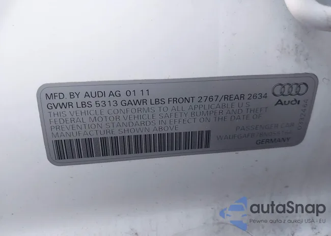 WAUFGAFB7BN055164: 43711720