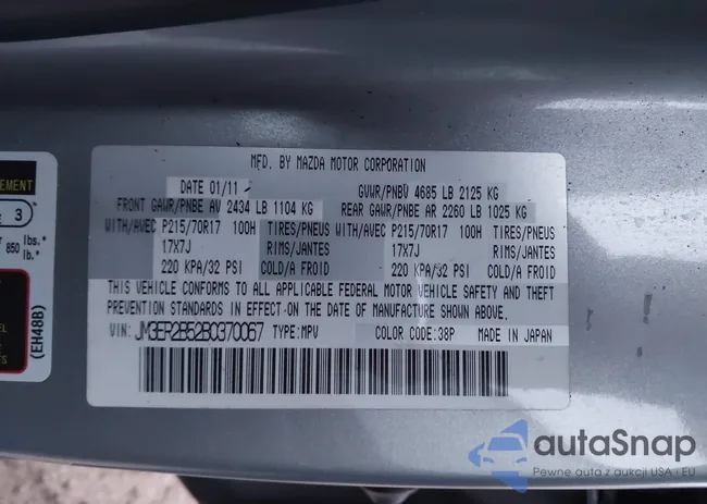 JM3ER2B52B0370067: 43711761