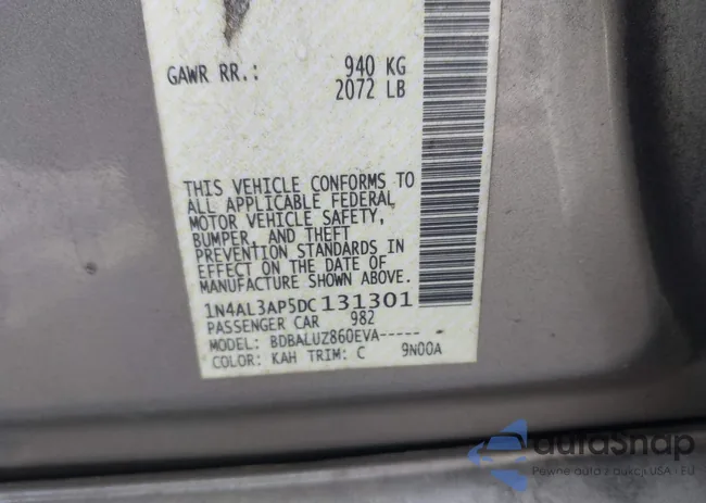 1N4AL3AP5DC131301: 43713112