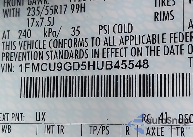 1FMCU9GD5HUB45548: 43713204