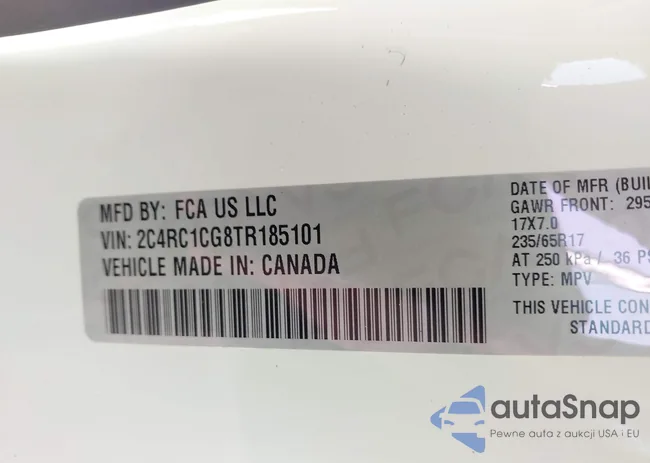 2C4RC1CG8TR185101: 43713287