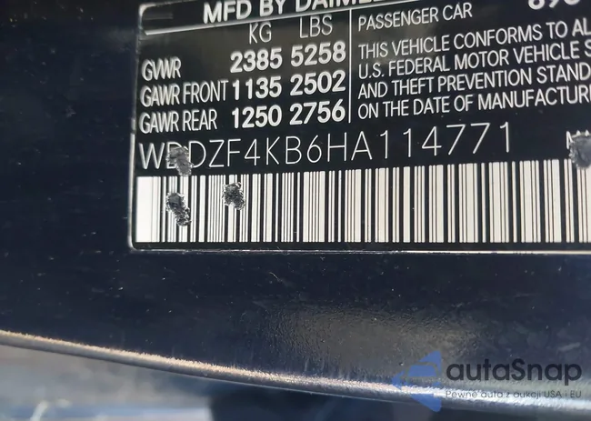 WDDZF4KB6HA114771: 43713327