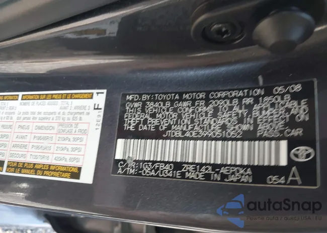 JTDBL40E399051052: 43713340