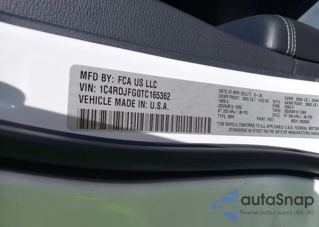 1C4RDJFG0TC165362: 43713409