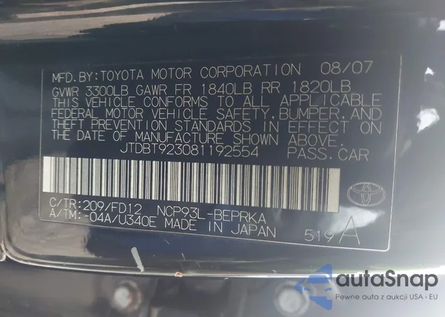 JTDBT923081192554: 43713442