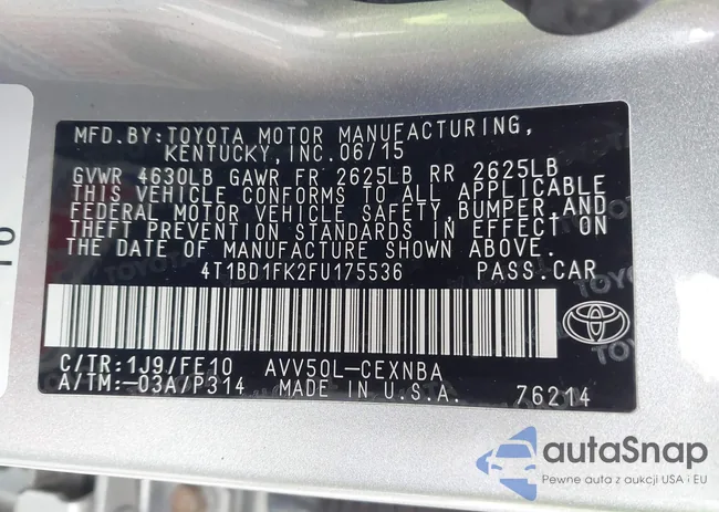 4T1BD1FK2FU175536: 43713487