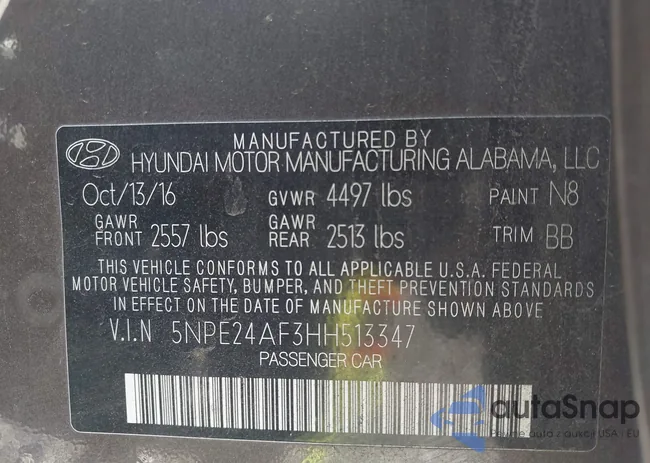 5NPE24AF3HH513347: 43713532