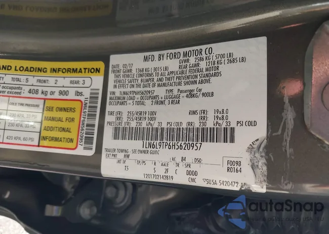 1LN6L9TP6H5620957: 43713567