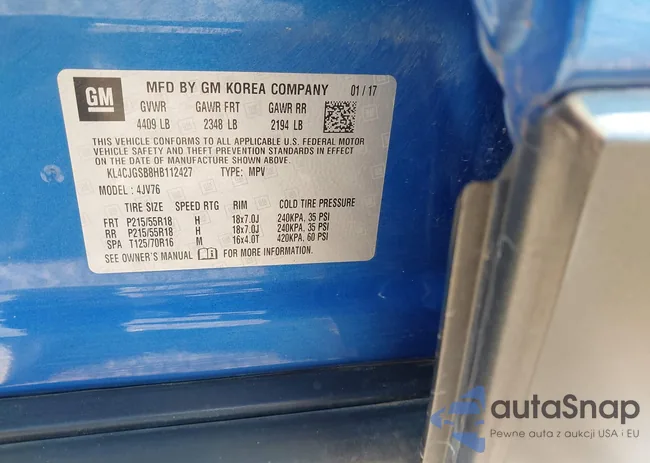 KL4CJGSB8HB112427: 43712787