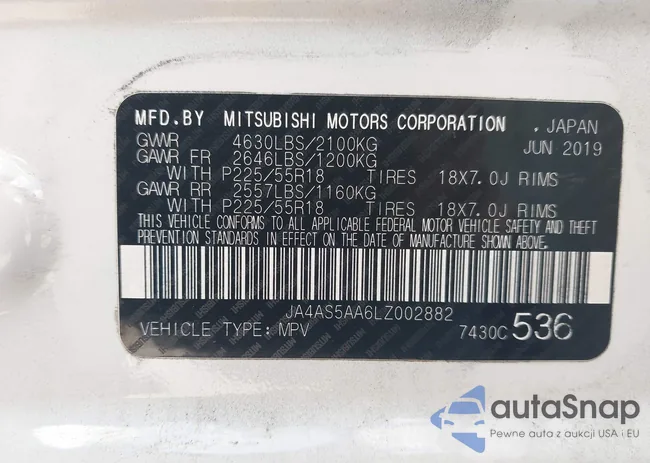 JA4AS5AA6LZ002882: 43712955