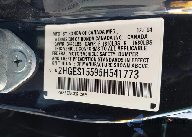 2HGES15595H541773: 43712992