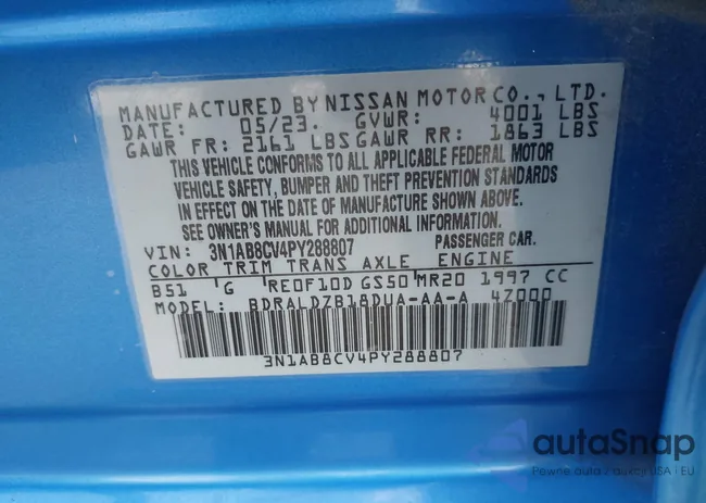 3N1AB8CV4PY288807: 43712997