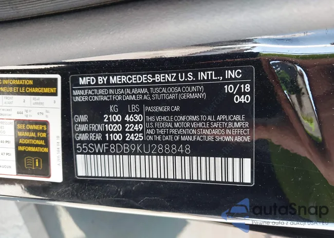 55SWF8DB9KU288848: 43713006