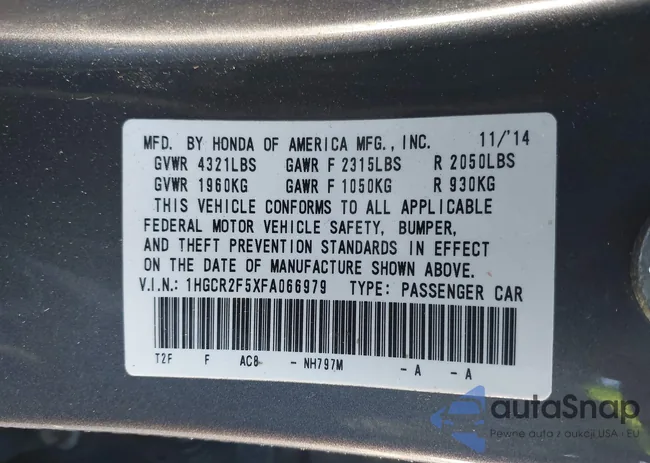 1HGCR2F5XFA066979: 43714122