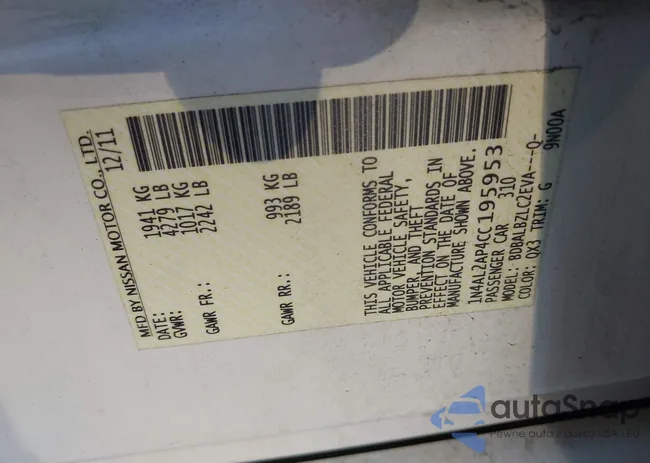 1N4AL2AP4CC195953: 43714186