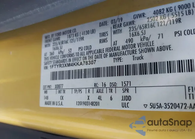 1FTYR3XM4KKA78307: 43714329