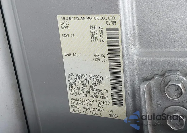 1N4AL21E89N472907: 43714419