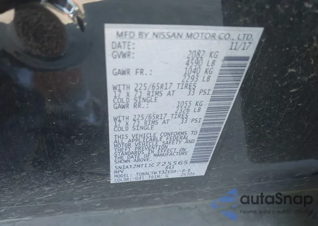 5N1AT2MT1JC725565: 43714556