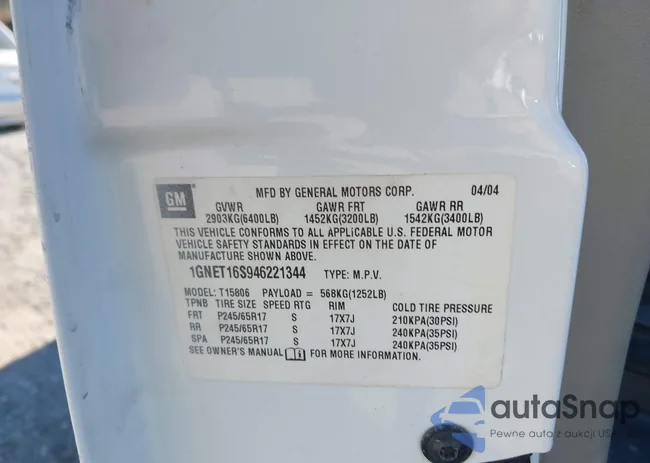 1GNET16S946221344: 43714598