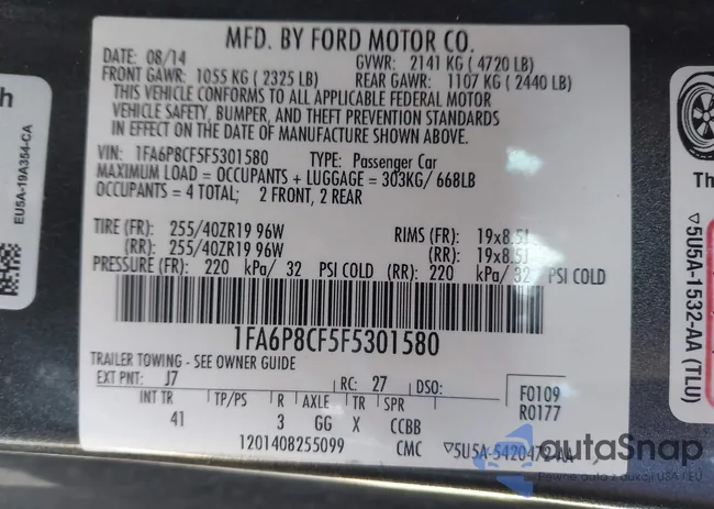 1FA6P8CF5F5301580: 43714638