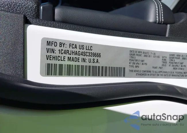 1C4RJHAG4SC339666: 43713693