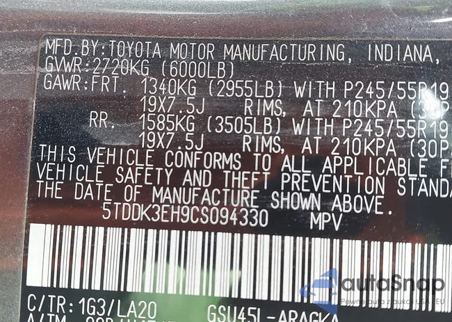 5TDDK3EH9CS094330: 43713842