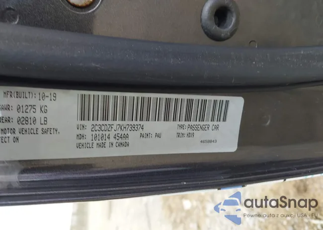 2C3CDZFJ7KH739374: 43713909