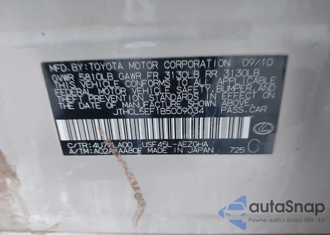 JTHCL5EF1B5009034: 43713970