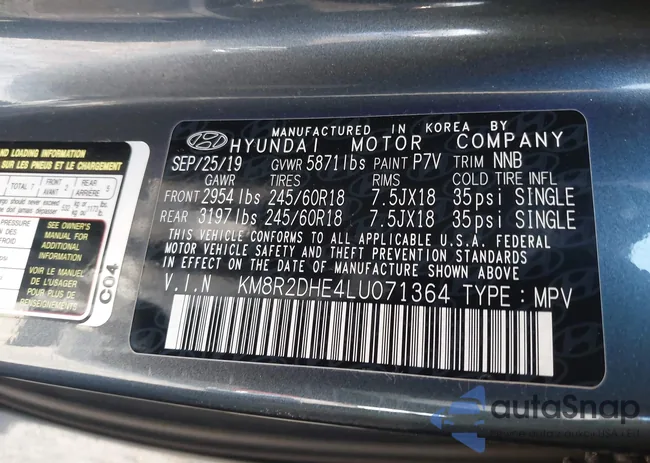 KM8R2DHE4LU071364: 43715065