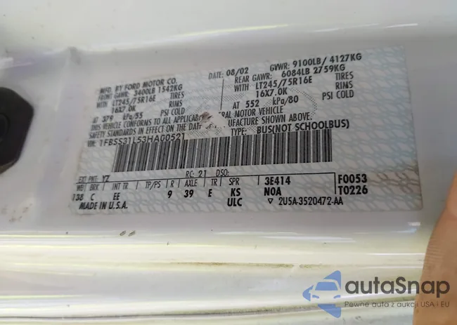 1FBSS31L53HA00521: 43715184