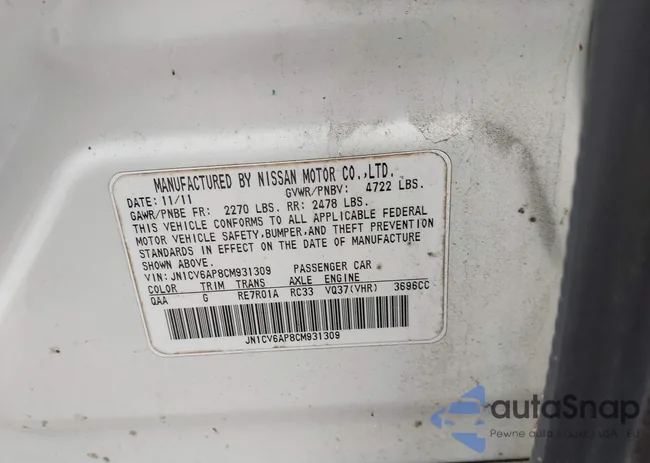 JN1CV6AP8CM931309: 43715304