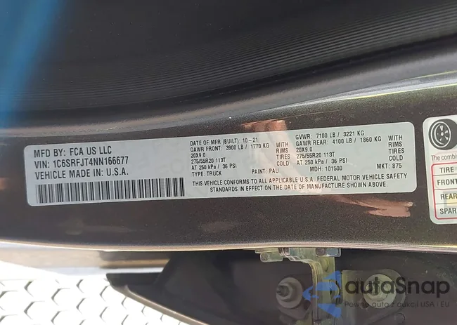 1C6SRFJT4NN166677: 43715397